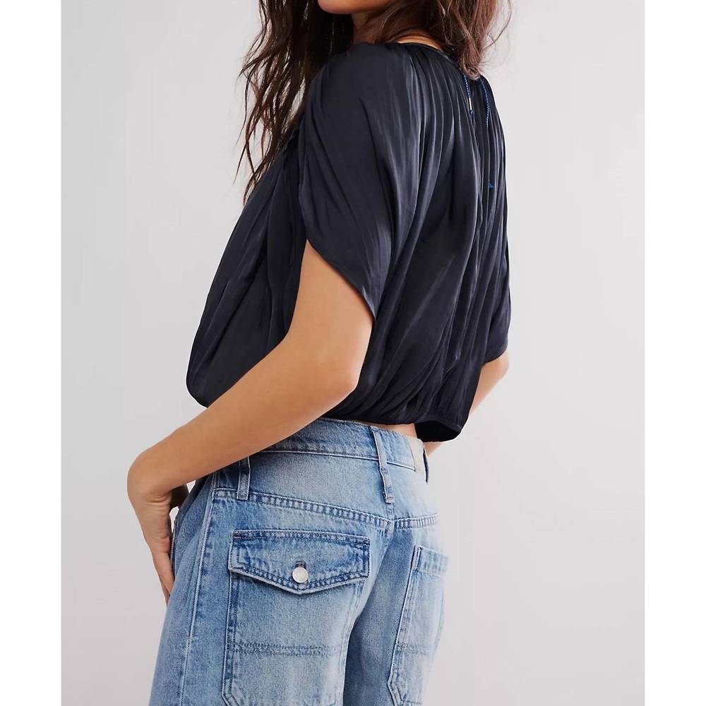NEW FREE PEOPLE double take top in black - Picture 2 of 3